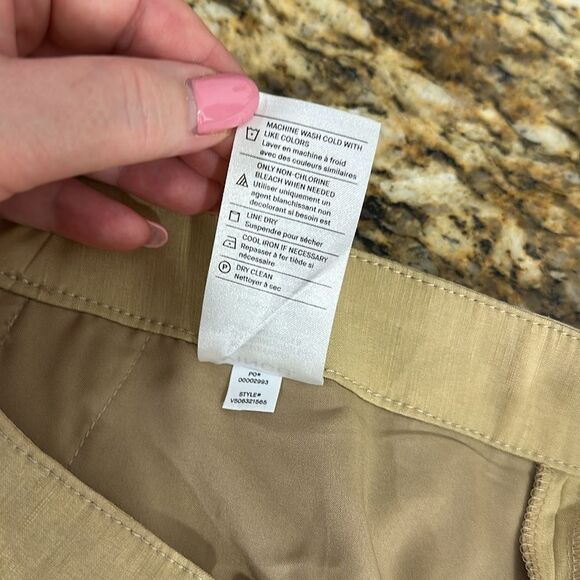 Vince High Rise Linen Blend Stretch Ankle Culottes Pants In Beige Size 4 - Picture 9 of 12